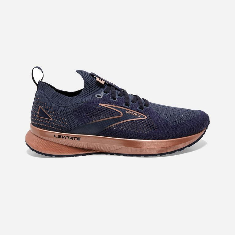 Brooks Levitate Stealthfit 5 Israel - Women's Energy Return Road Running Shoes - Peacoat/Navy/Copper